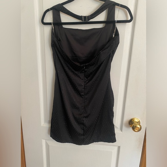 Black sequin halter oh Polly mini dress - Picture 2 of 5